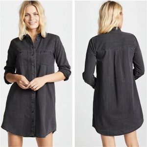 Madewell Black Denim Shirtdress